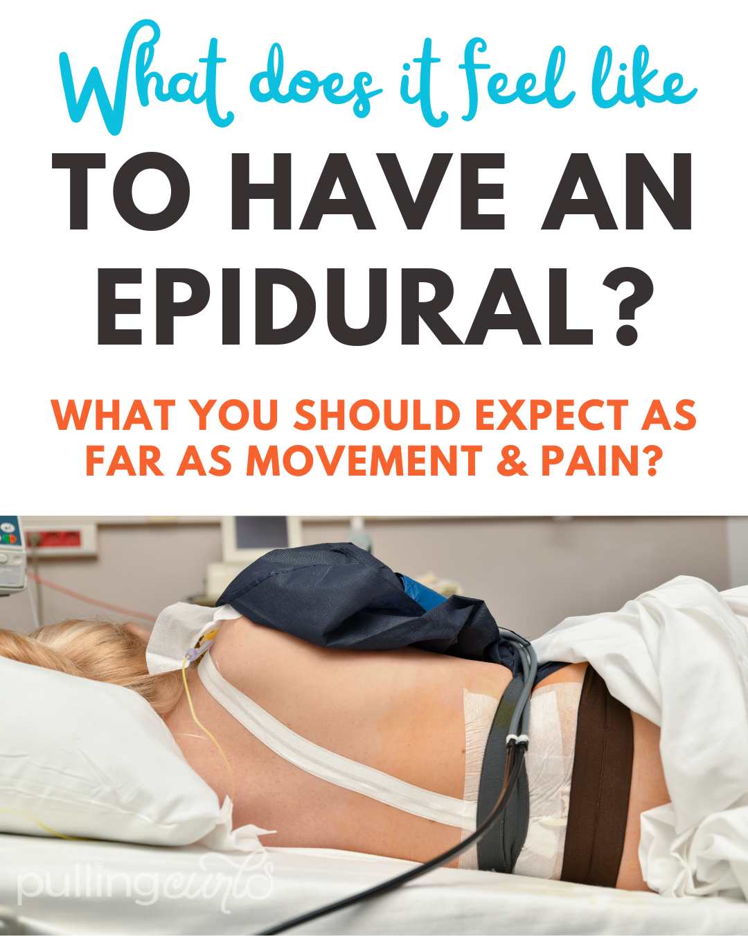 what does it feel like to have an epidural/ what you should expect as far as movement & pain / woman in bed with an epidural. via @pullingcurls