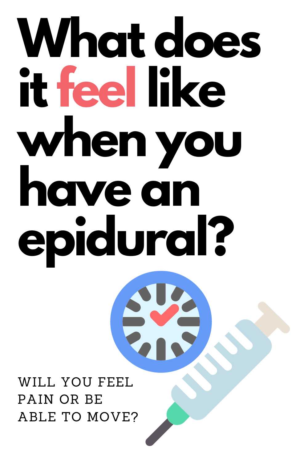 What does it FEEL like when you have an epidural / clock and syringe. via @pullingcurls