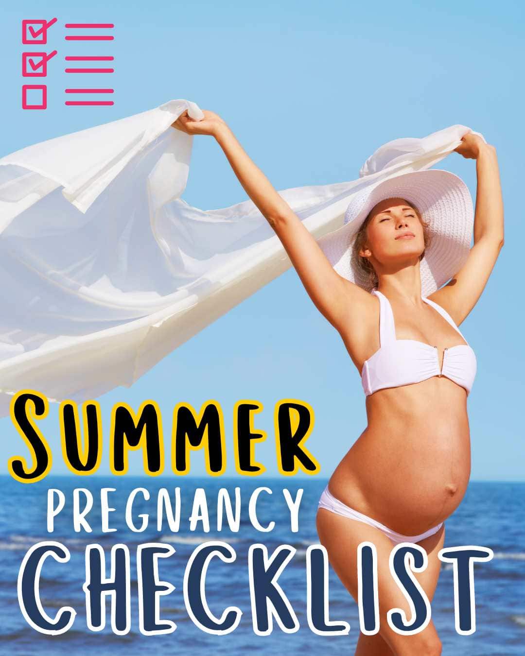 pregnant woman with a sheet in the wind / summer pregnancy checklist via @pullingcurls