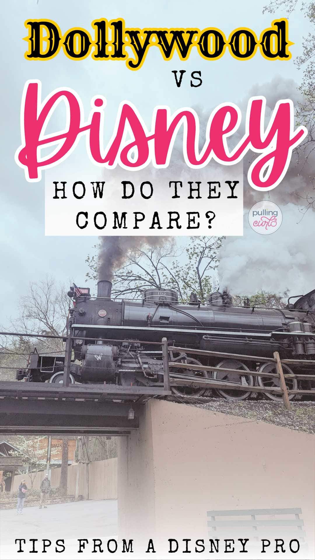 Dollywood train photo // Dollywood vs Disney -- how do they compare from a Disney pro via @pullingcurls