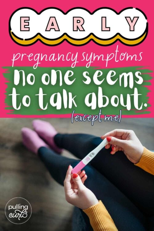 woman with a positive pregnancy test // Early pregnancy symptoms no one seems to talk about (except me)