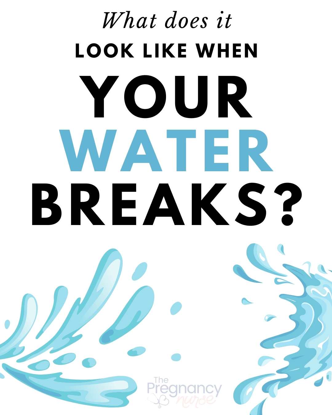 2 splashes of water / what does it look like when your water breaks? via @pullingcurls