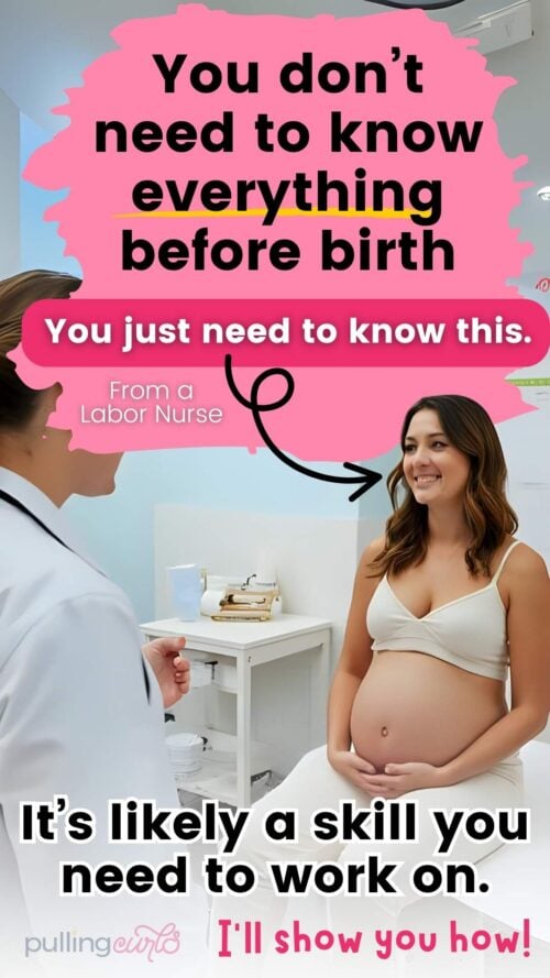 pregnant woman at the doctor's office. //  you don't need to know everything before birth -- you  just need to know this one thing