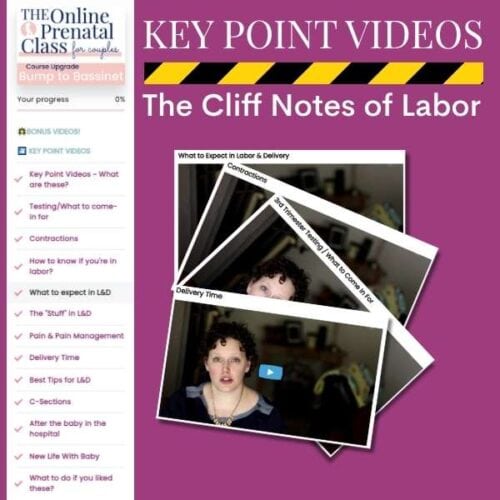 key point videos in The Online Prenatal class for Couples