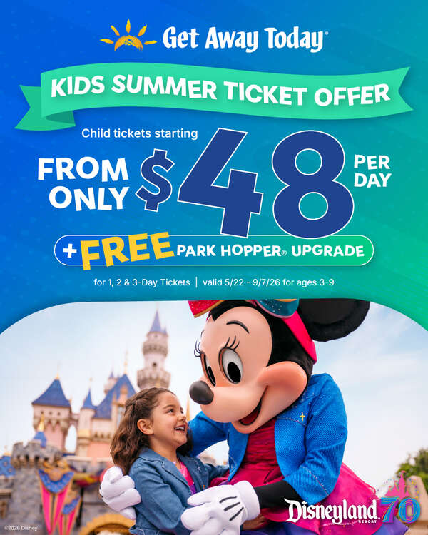 Get Away Today Kids Ticket Offer