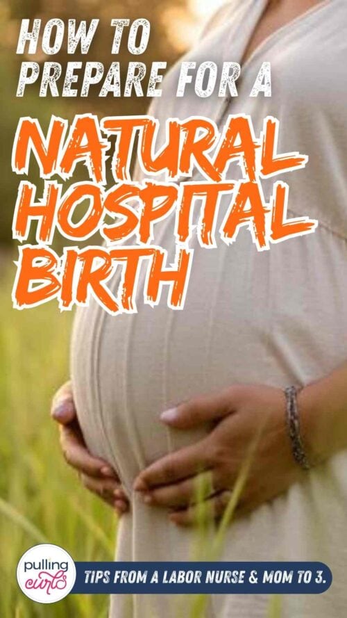 Pregnant woman in nature // how to prepare for a natural hospital birth