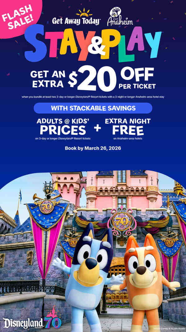 Get Away Today $20 off