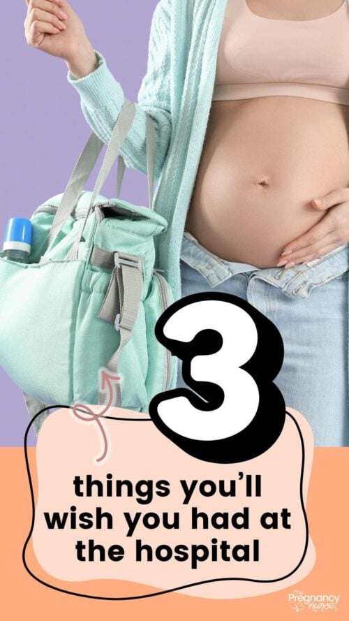 Pregnant woman, hospital bag // 3 things you'll wish you had at the hospital