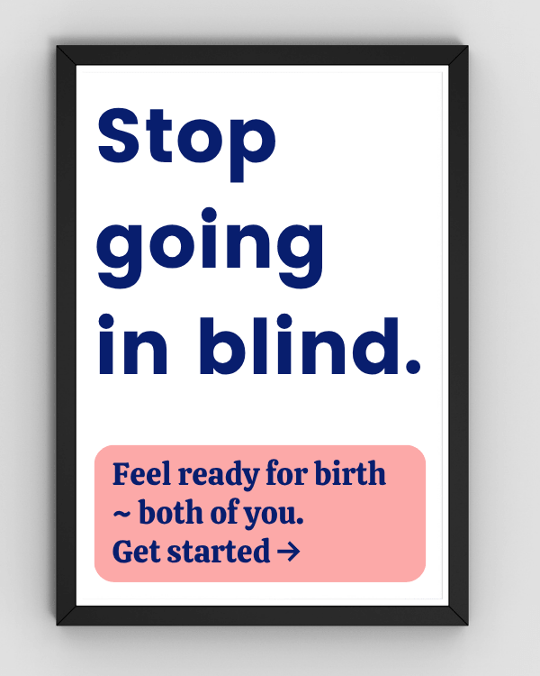 Stop going in blind." / "Feel ready for birth — both of you. Get started →