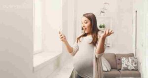 surprised pregnant woman